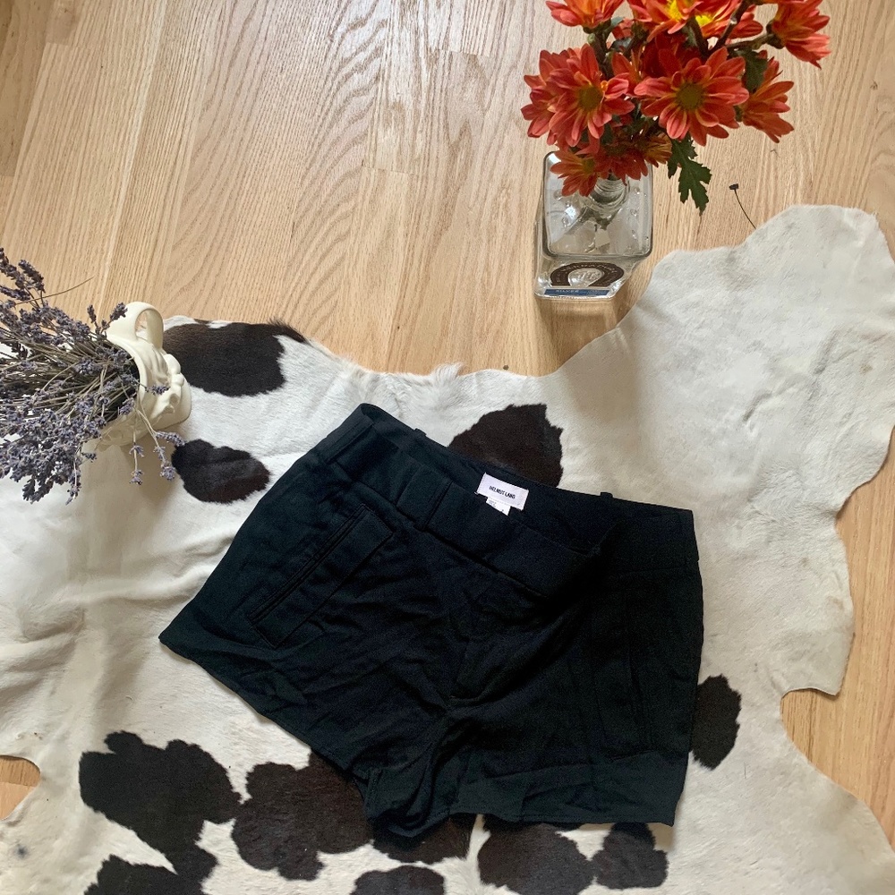 Helmut Lang mini black shorts